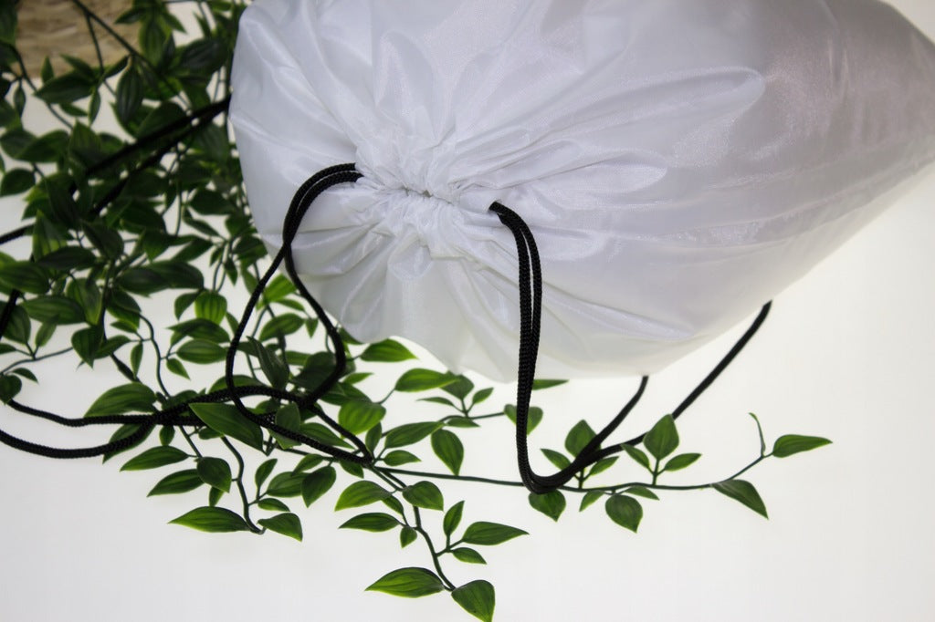 Plecak worek poliestrowy 37x41cm Biały