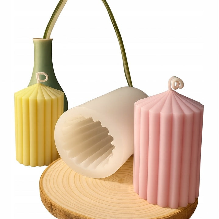 Silikonowa forma do świec żłobiona