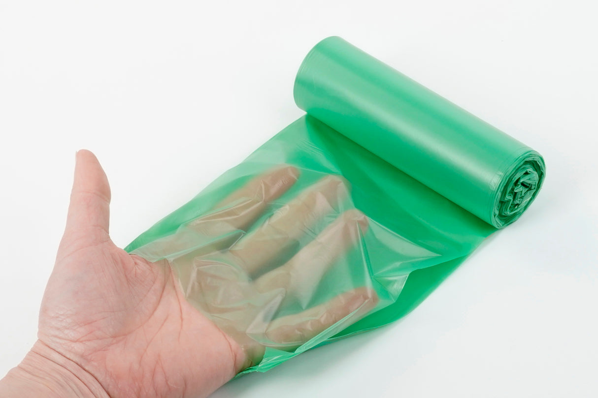 Zielone worki na śmieci z recyklingu 35 L