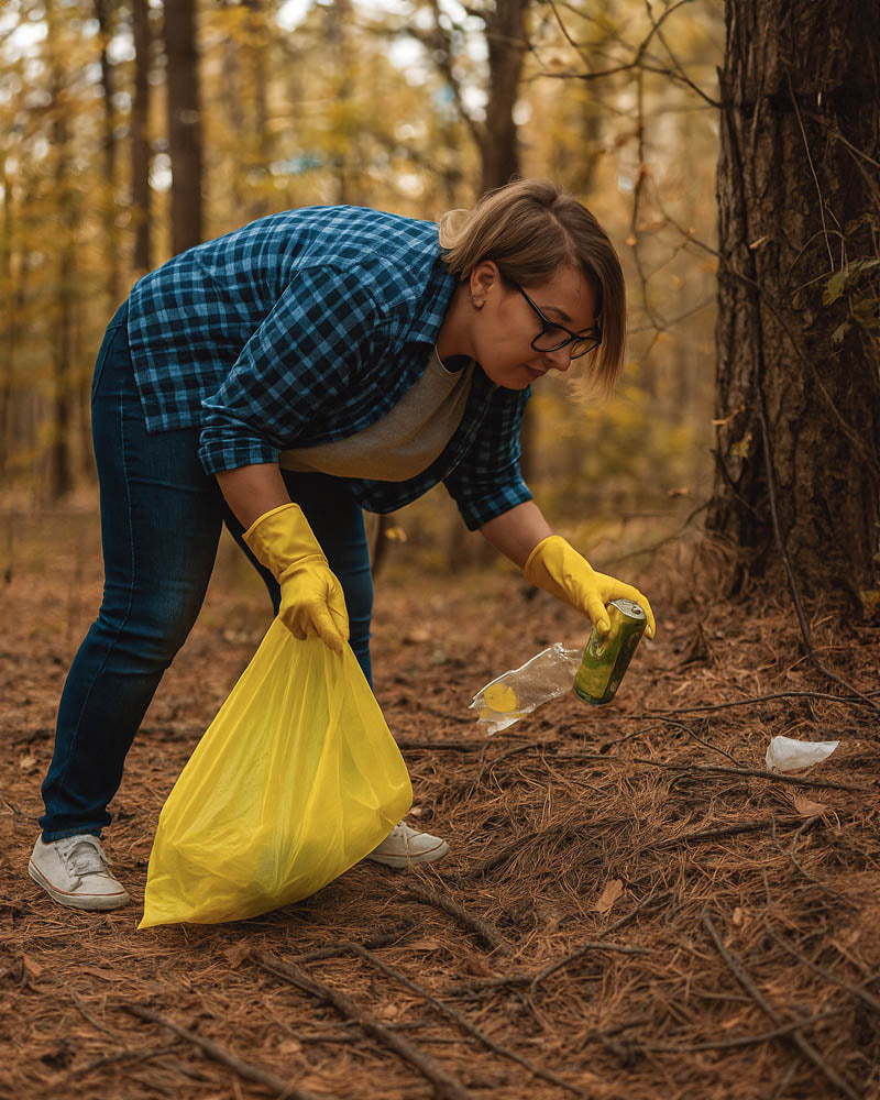 Żółte worki na śmieci z recyklingu 35 L