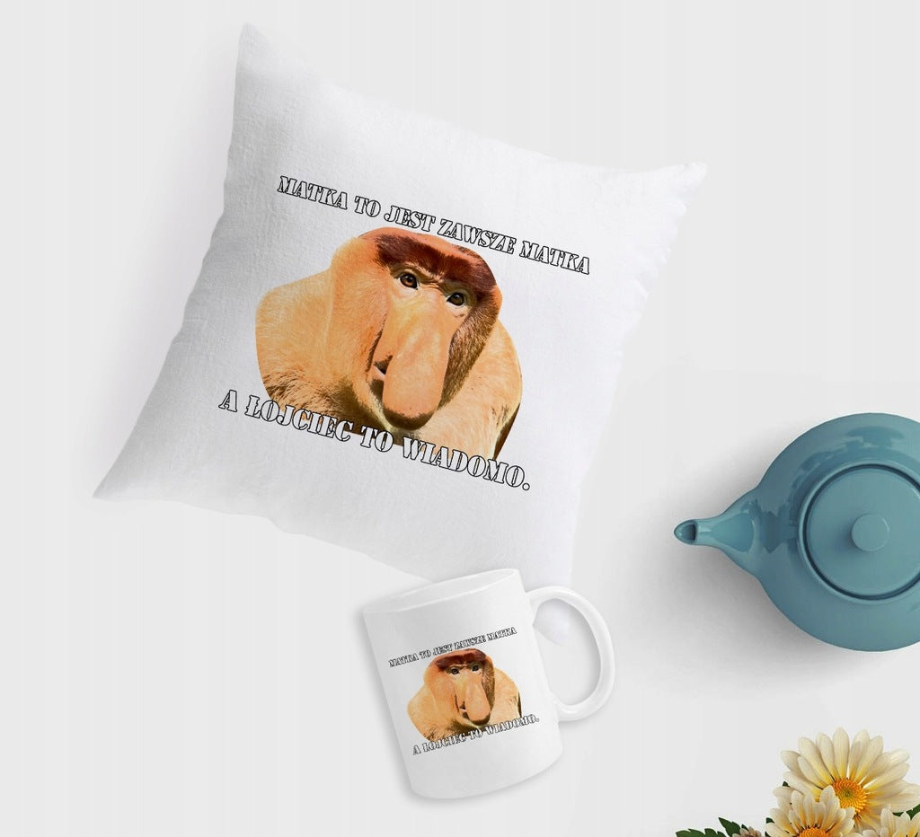 Poduszka kubek prezent na dzień taty Nosacz