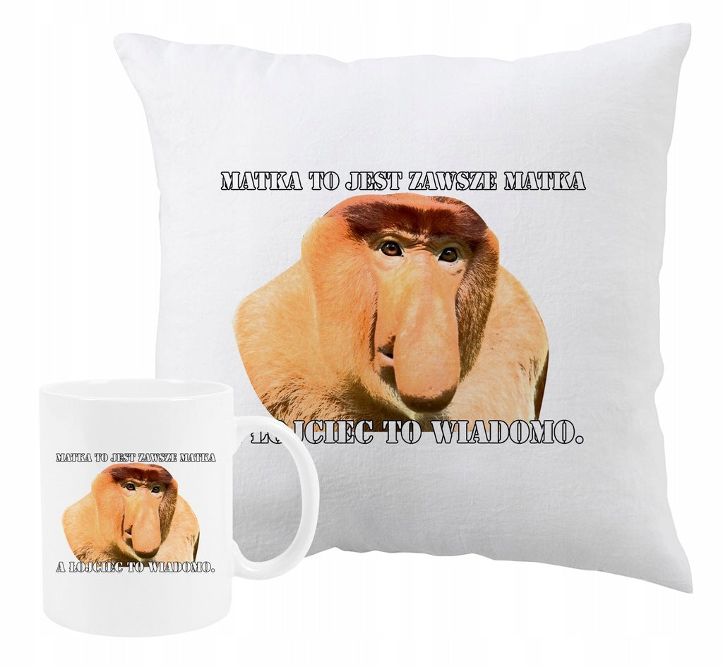 Poduszka kubek prezent na dzień taty Nosacz