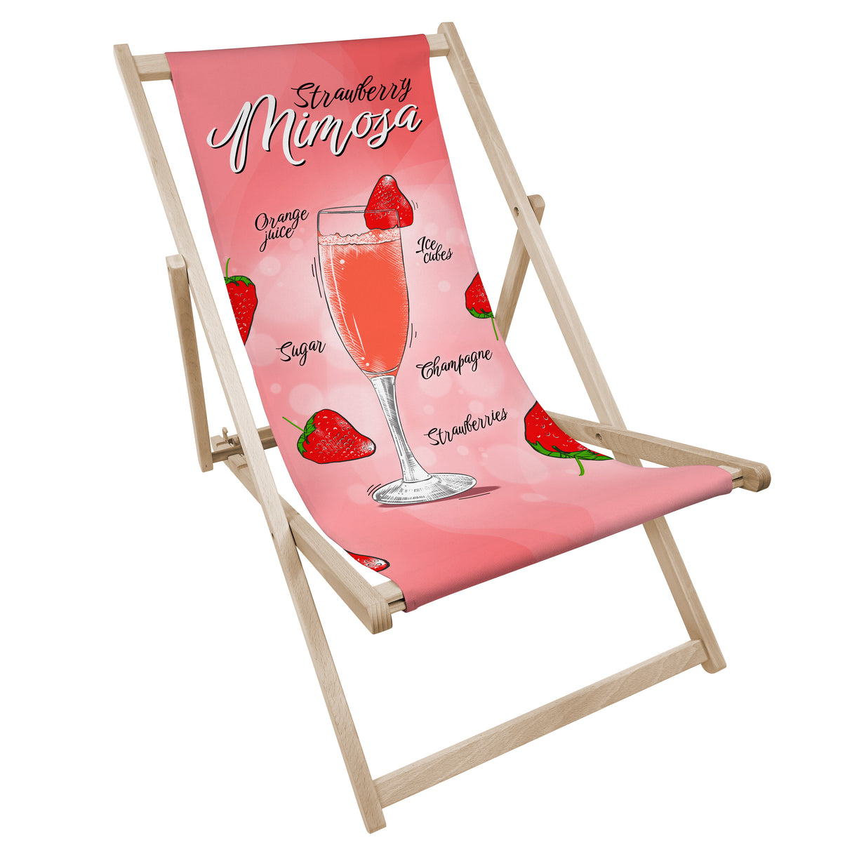 Leżak drewniany STRAWBERRY MIMOSA