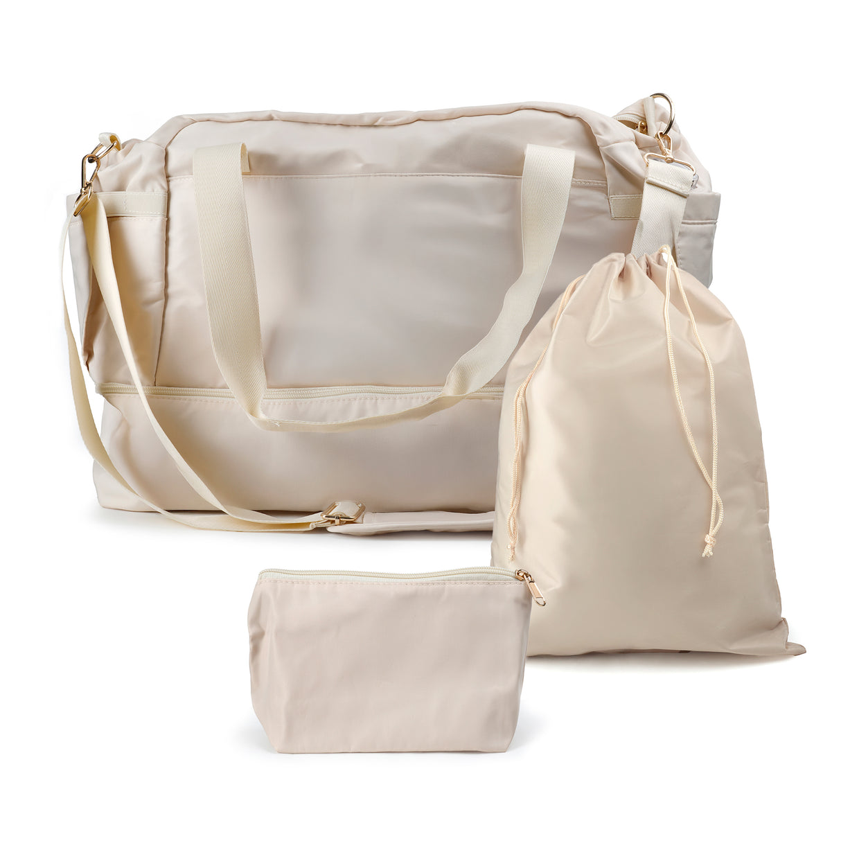 Torba Podróżna Ecru z Kosmetyczką