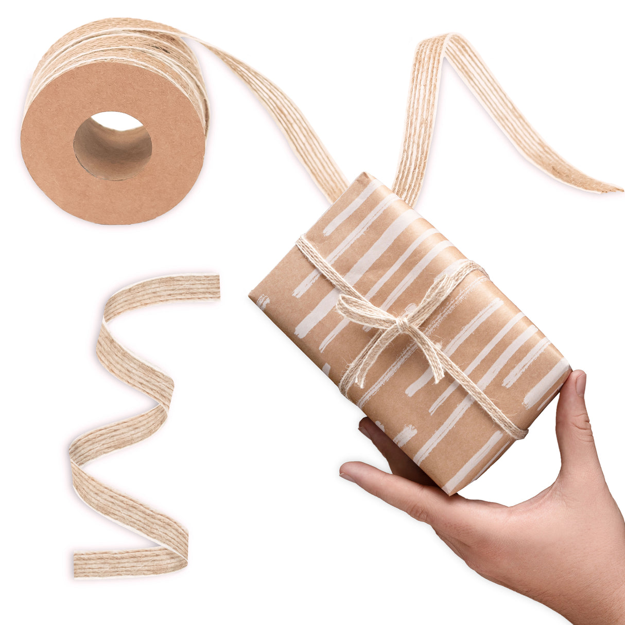 Wstążka jutowa naturalna tasiemka 10m