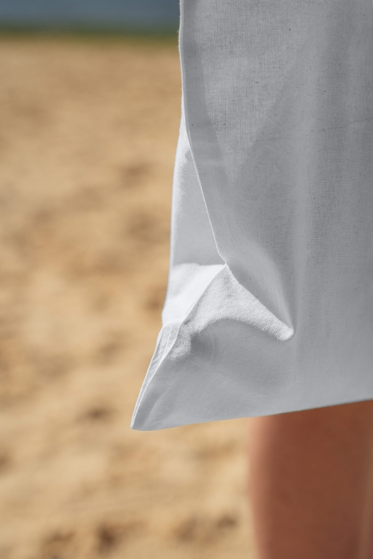 Torba bawełniana 380x420mm Biała Uchwyt: 70 cm