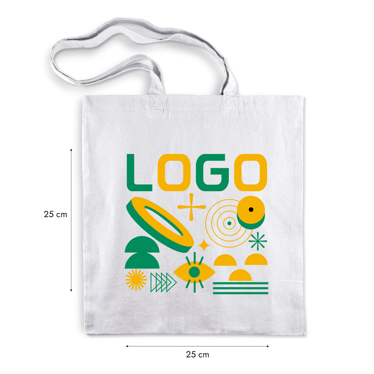 Torba bawełniana z nadrukiem 380x420mm 145g/m2 Biała