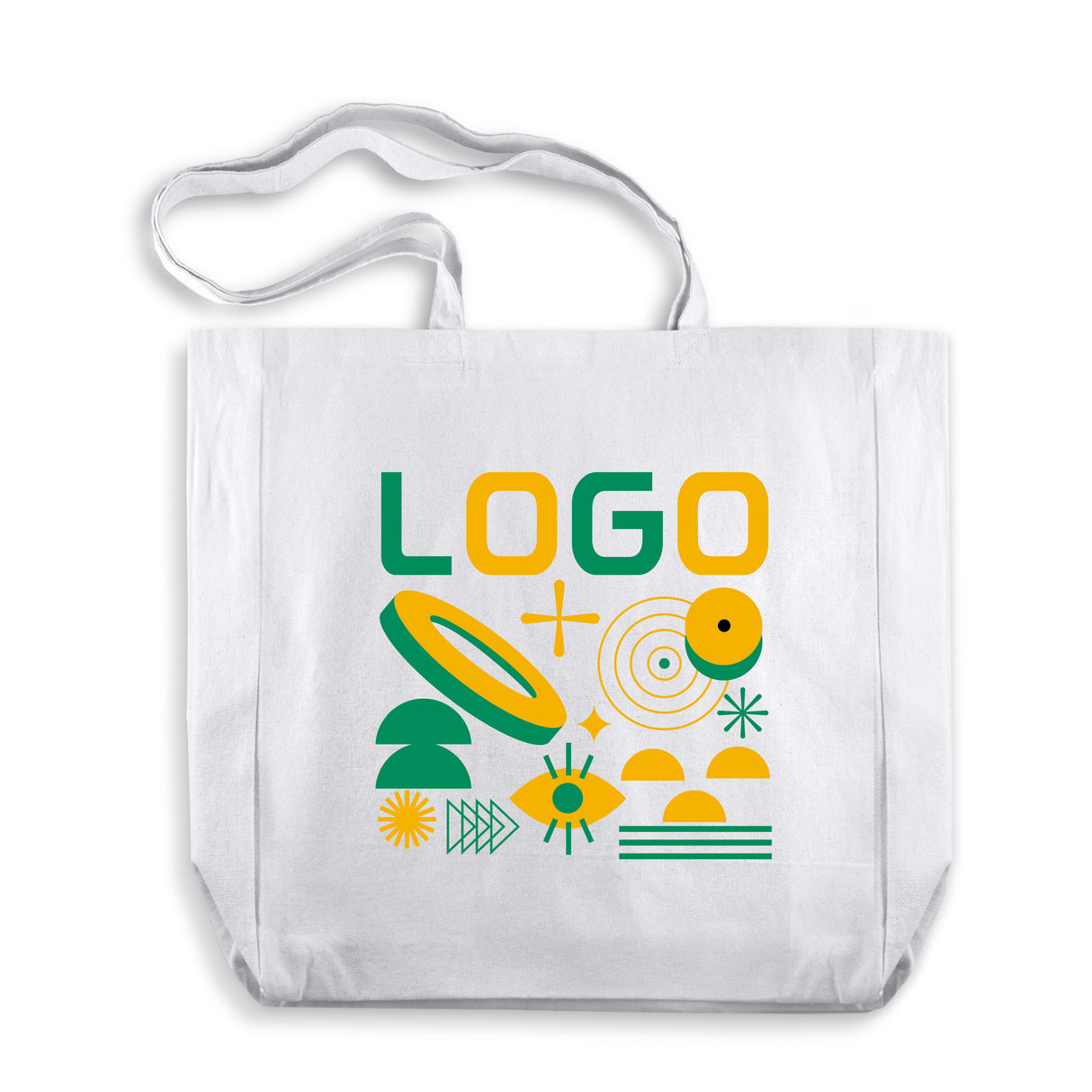 Torba bawełniana z własnym nadrukiem 380x80x80x420mm Biała 220g/m2