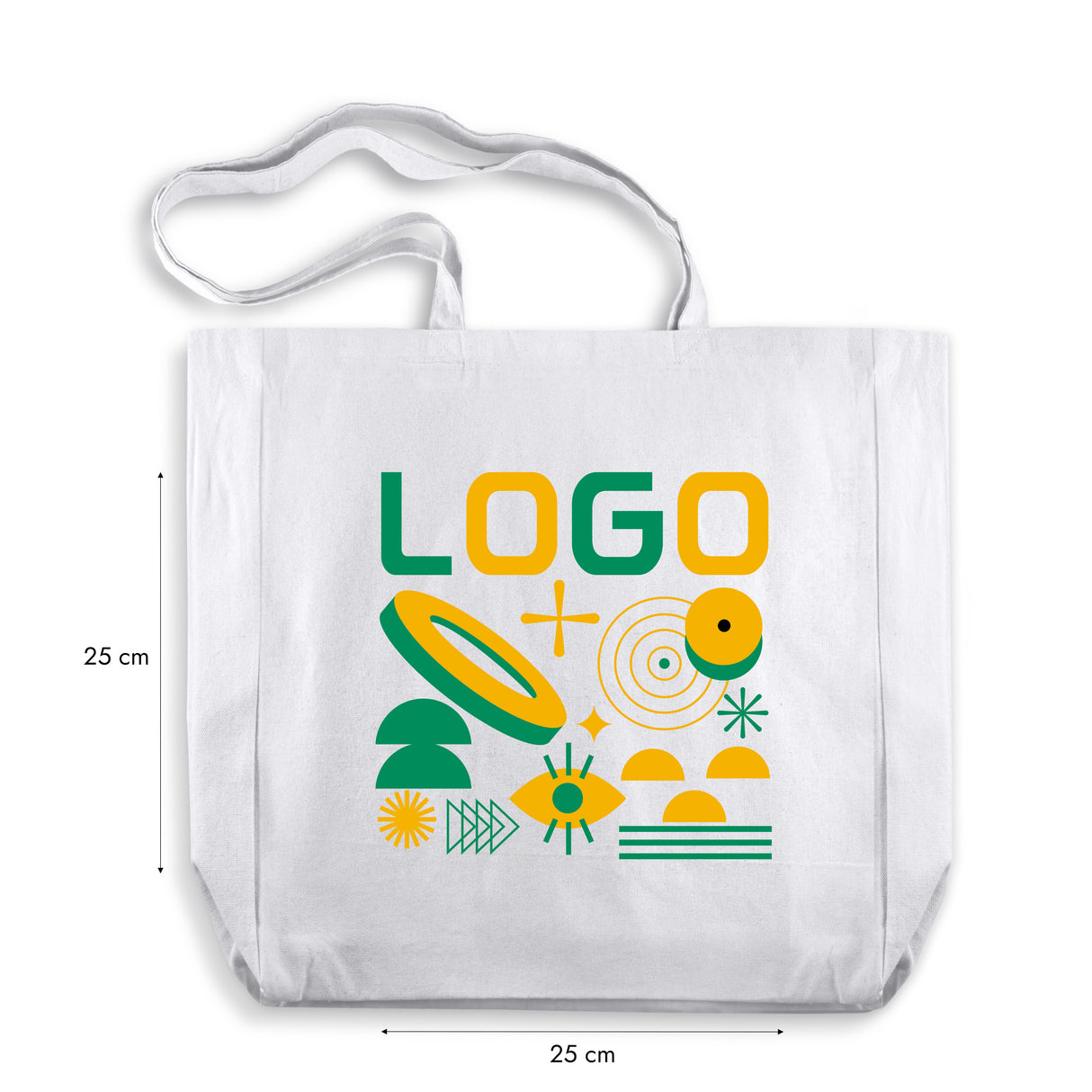 Torba bawełniana z własnym nadrukiem 380x80x80x420mm Biała 220g/m2