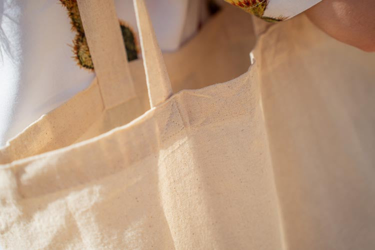 Torba Bawełniana 380x420mm Ecru Uchwyt: 70cm