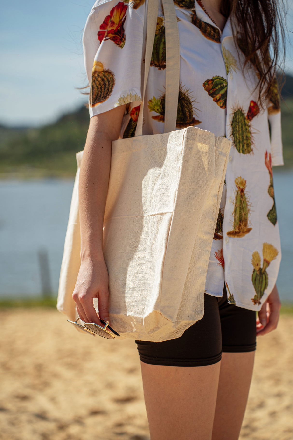 Torba bawełniana 380x80x80x420mm Ecru Uchwyt: 70cm