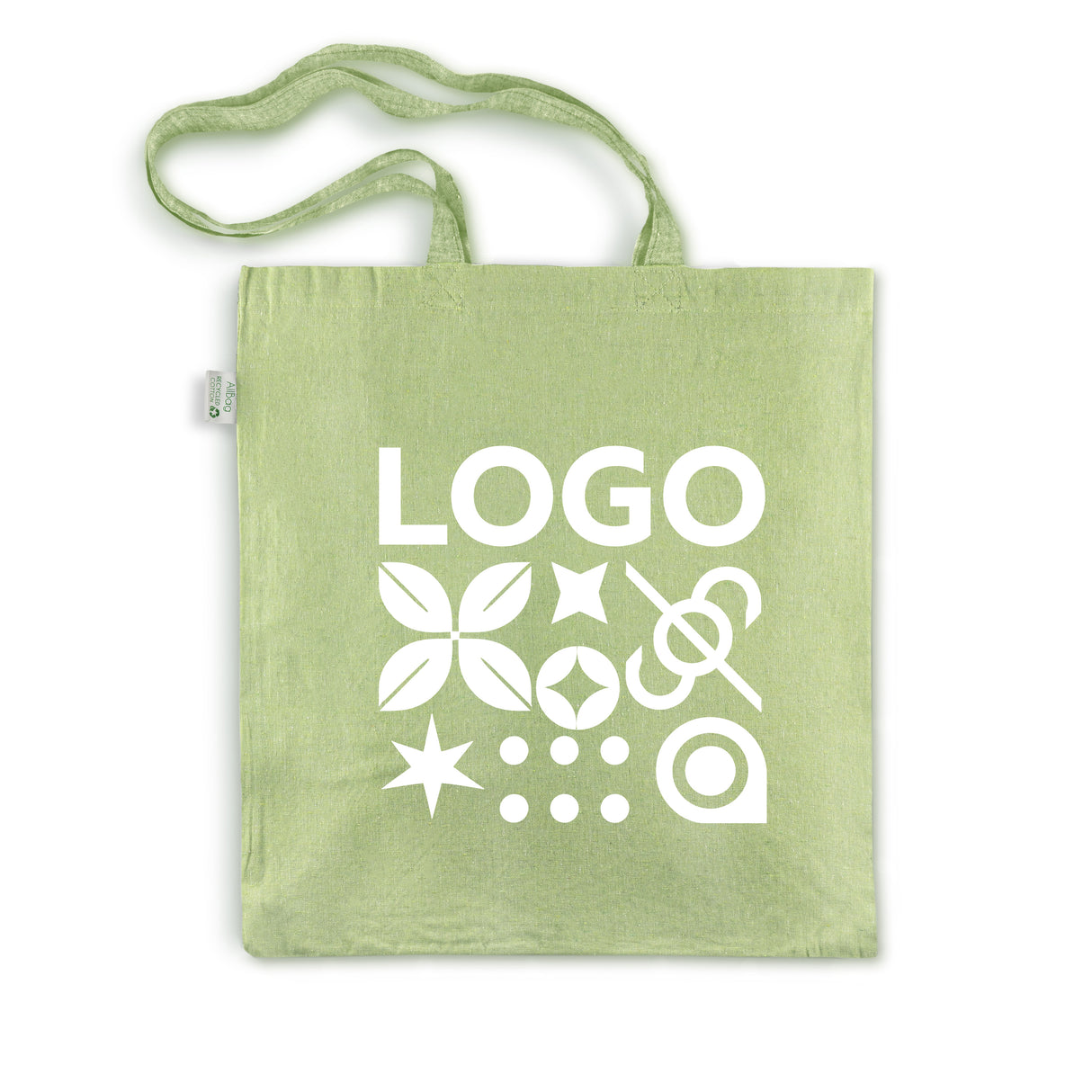 Torba bawełniana z nadrukiem 380x420mm 145g/m2 Zielony Melanż