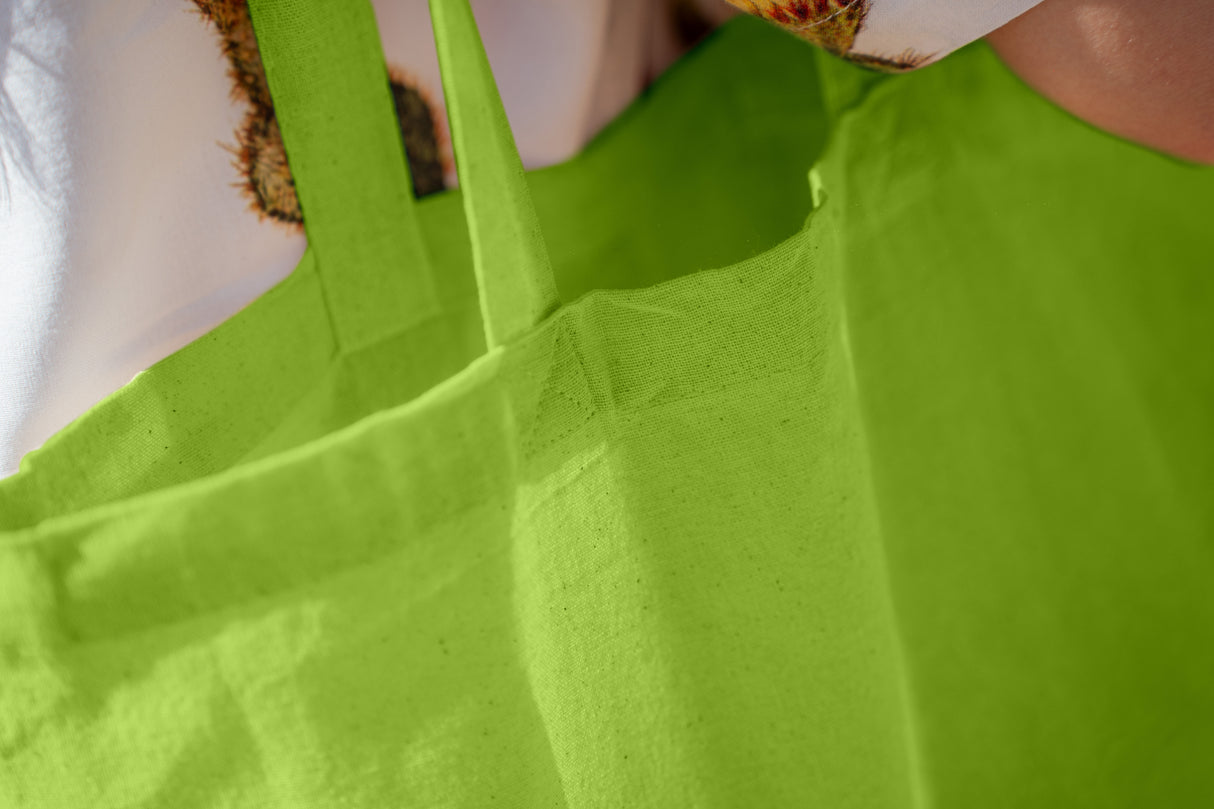 Torba bawełniana 380x420mm Jasnozielona Uchwyt: 70cm