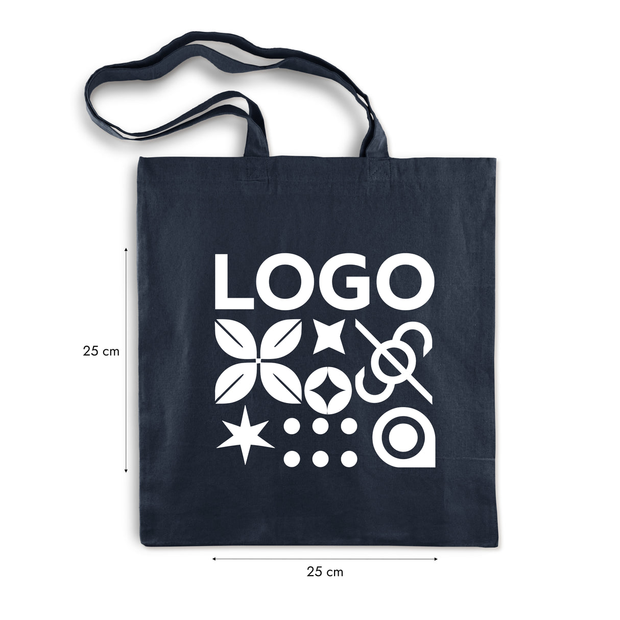 Torba bawełniana z własnym nadrukiem 380x420mm 145g/m2 Granatowa