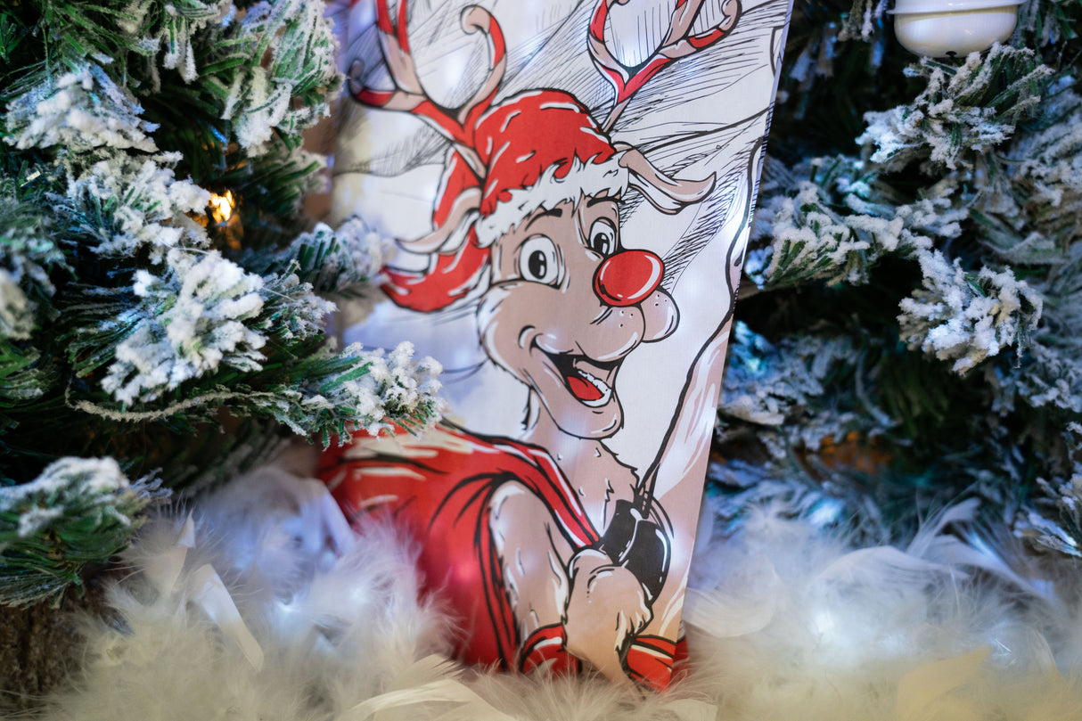 Torby papierowa świąteczne 180x80x360mm Para Reniferów 10szt.