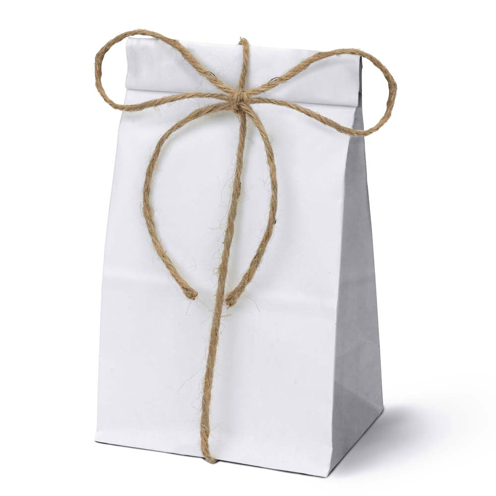 Torba papierowa klockowa 100x70x260mm Biała 1000szt.