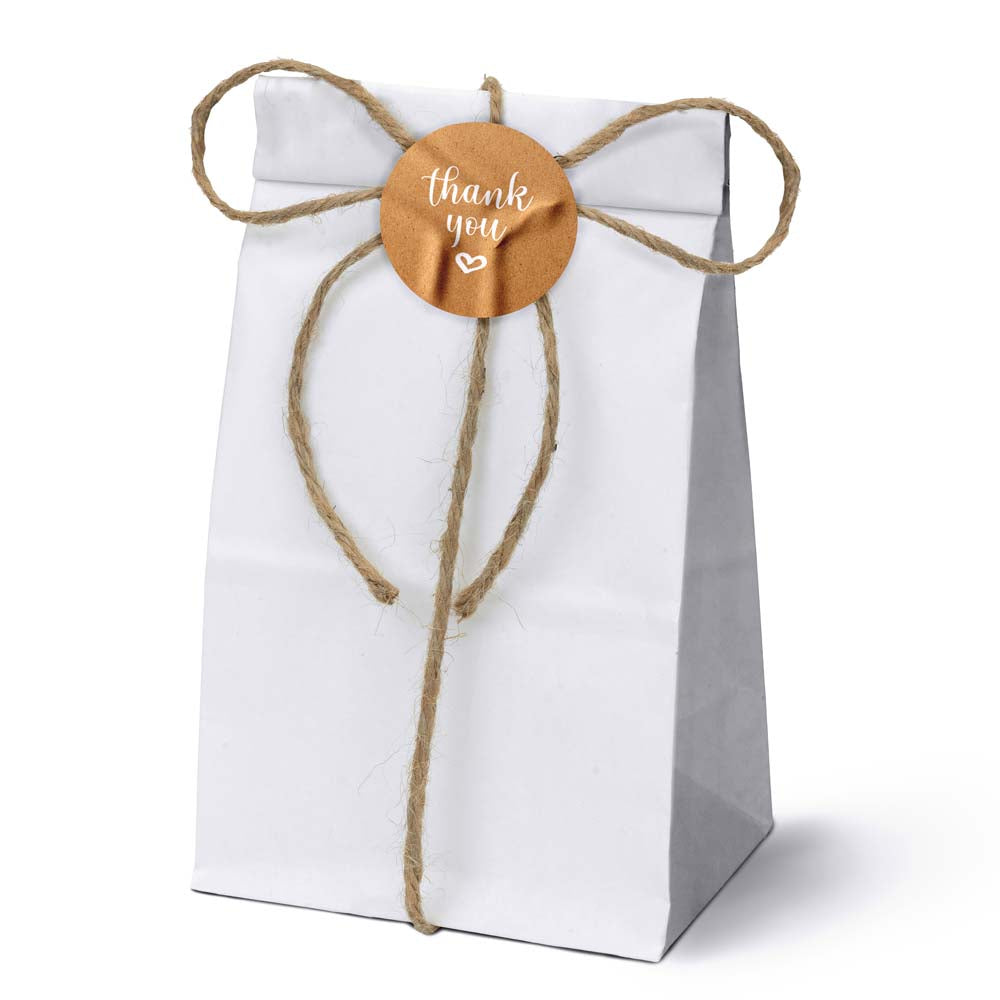 Torba papierowa klockowa 100x70x260mm Biała