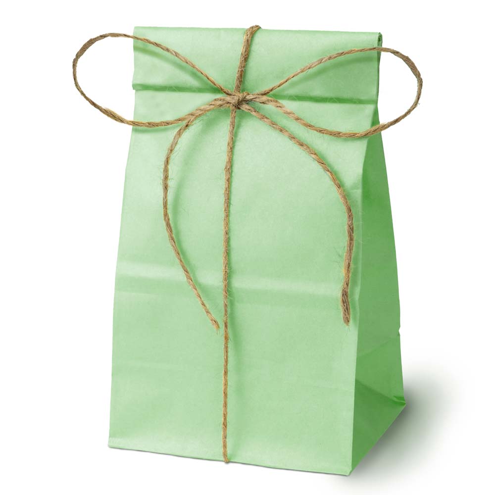 Torba papierowa klockowa 100x70x280mm Zielona