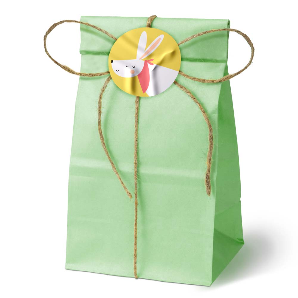 Torba papierowa klockowa 100x70x280mm Zielona