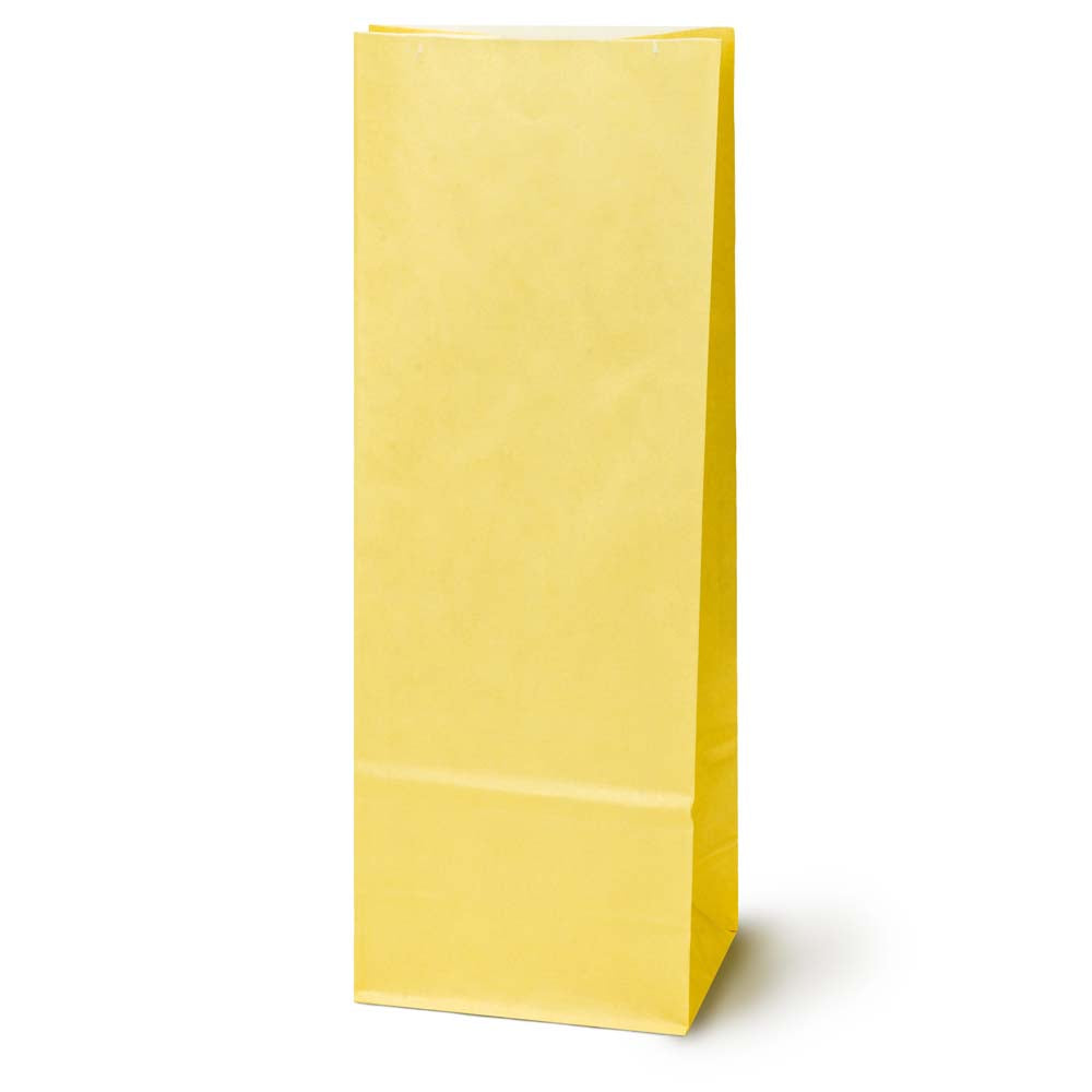 Torba papierowa klockowa 100x70x280mm Żółta