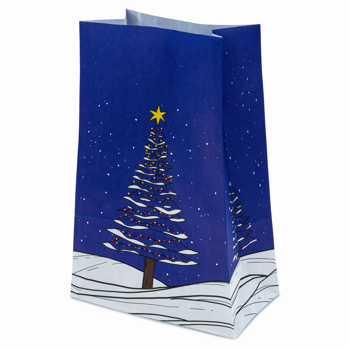 Torba papierowa świąteczna 160x80x270mm Choinka