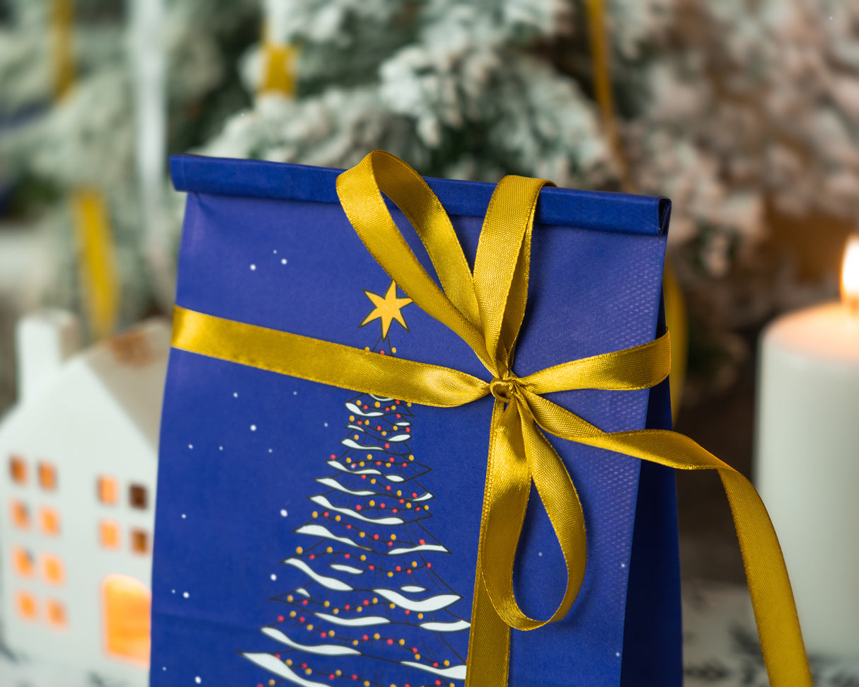 Torba papierowa świąteczna 160x80x270mm Choinka