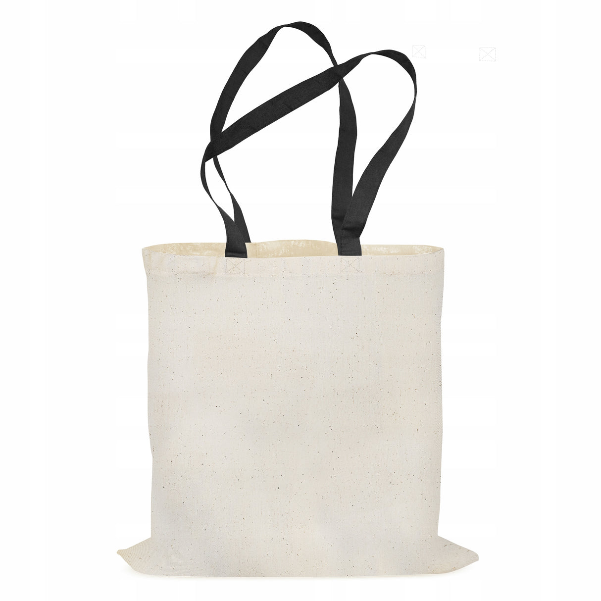 Torba Bawełniana Ecru Uchwyt z Taśmy Kaletniczej Czarny 38x44cm 220g