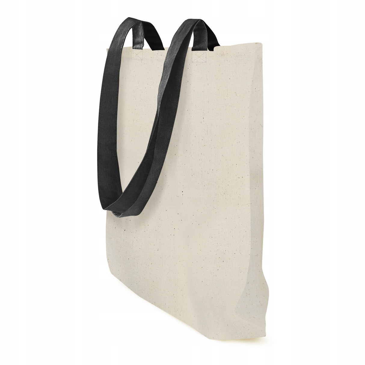 Torba Bawełniana Ecru Uchwyt z Taśmy Kaletniczej Czarny 38x44cm 220g