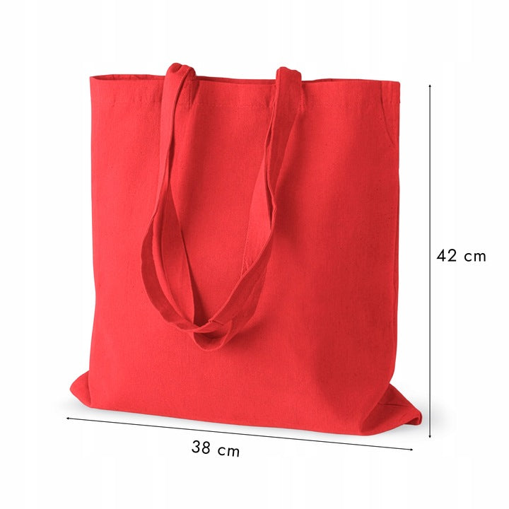 Torba Bawełniana 380x420mm Czerwona