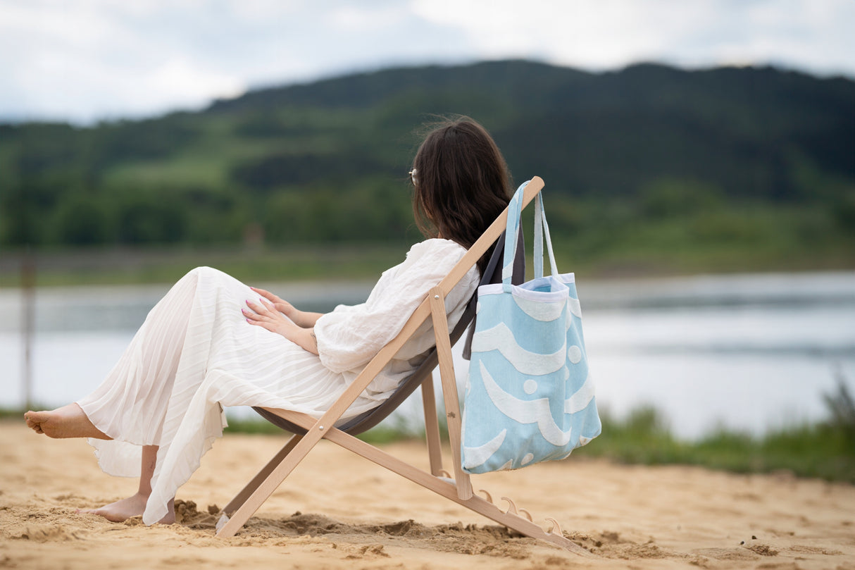 Torba ręcznik 2w1 Niebieska 87x150cm