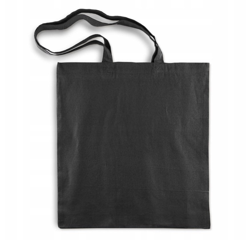 Torba Bawełniana 380x420mm Czarna dekatyzowana Uchwyt: 70cm