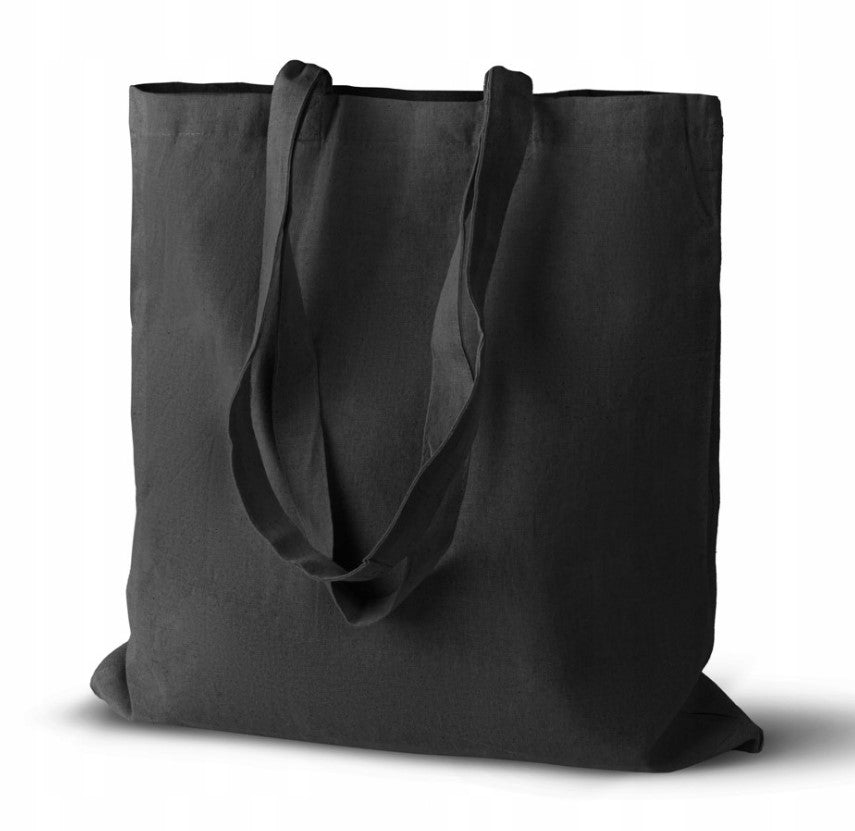 Torba Bawełniana 380x420mm Czarna dekatyzowana Uchwyt: 70cm