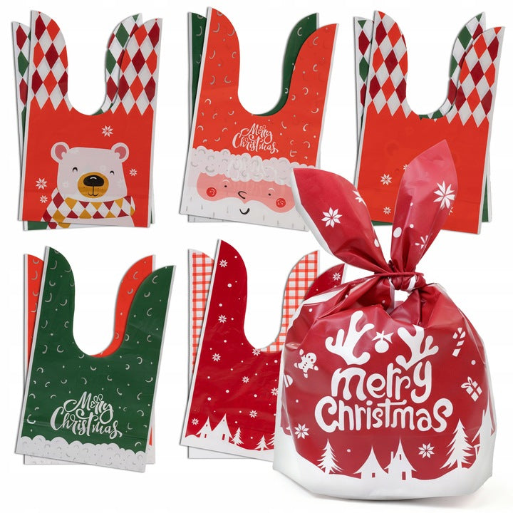 Świąteczne woreczki na prezenty 12szt.