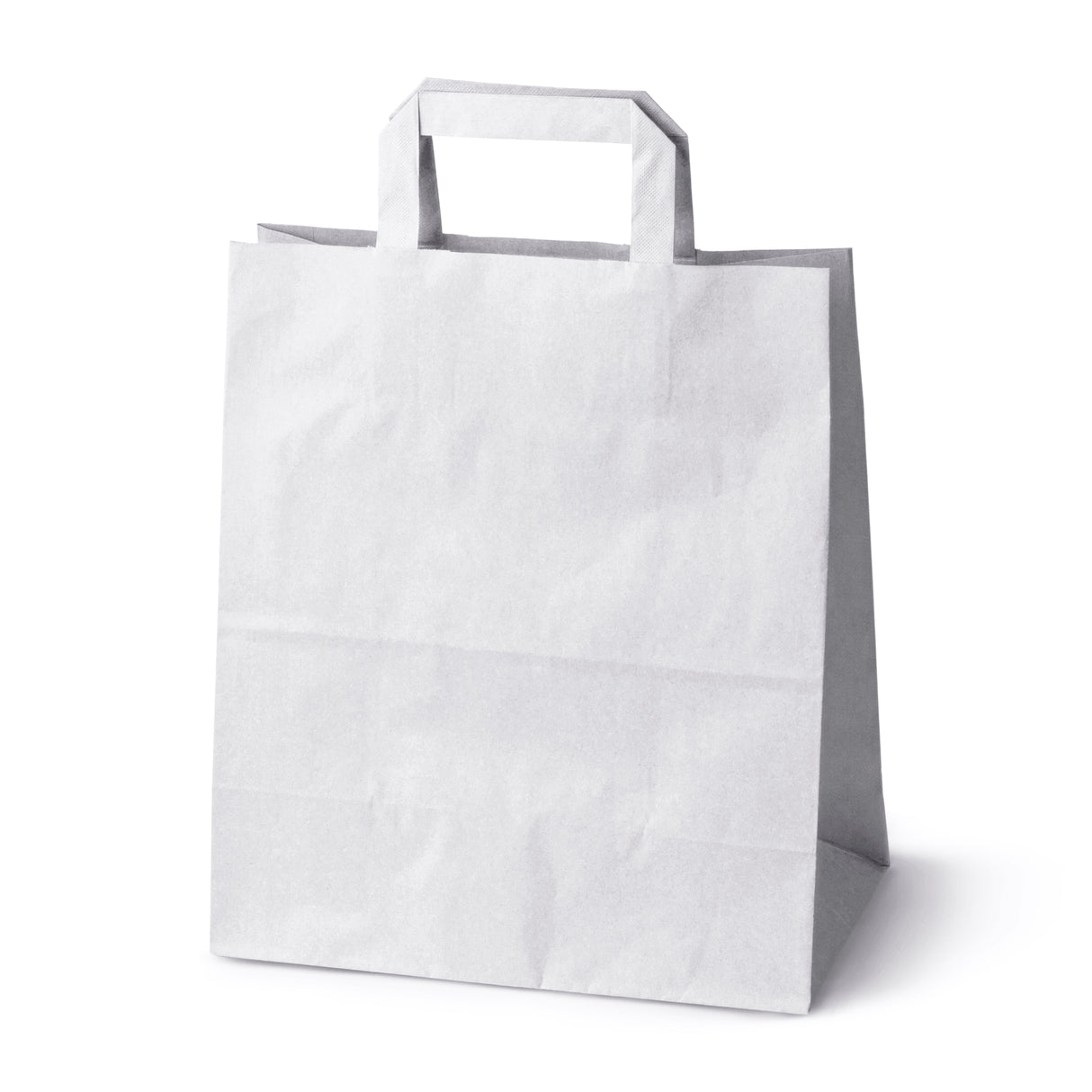 Torba papierowa z uchwytem płaskim 320x160x430mm Biała