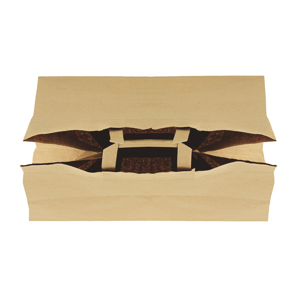 Torba papierowa z uchwytem płaskim 320x220x245mm Brązowa