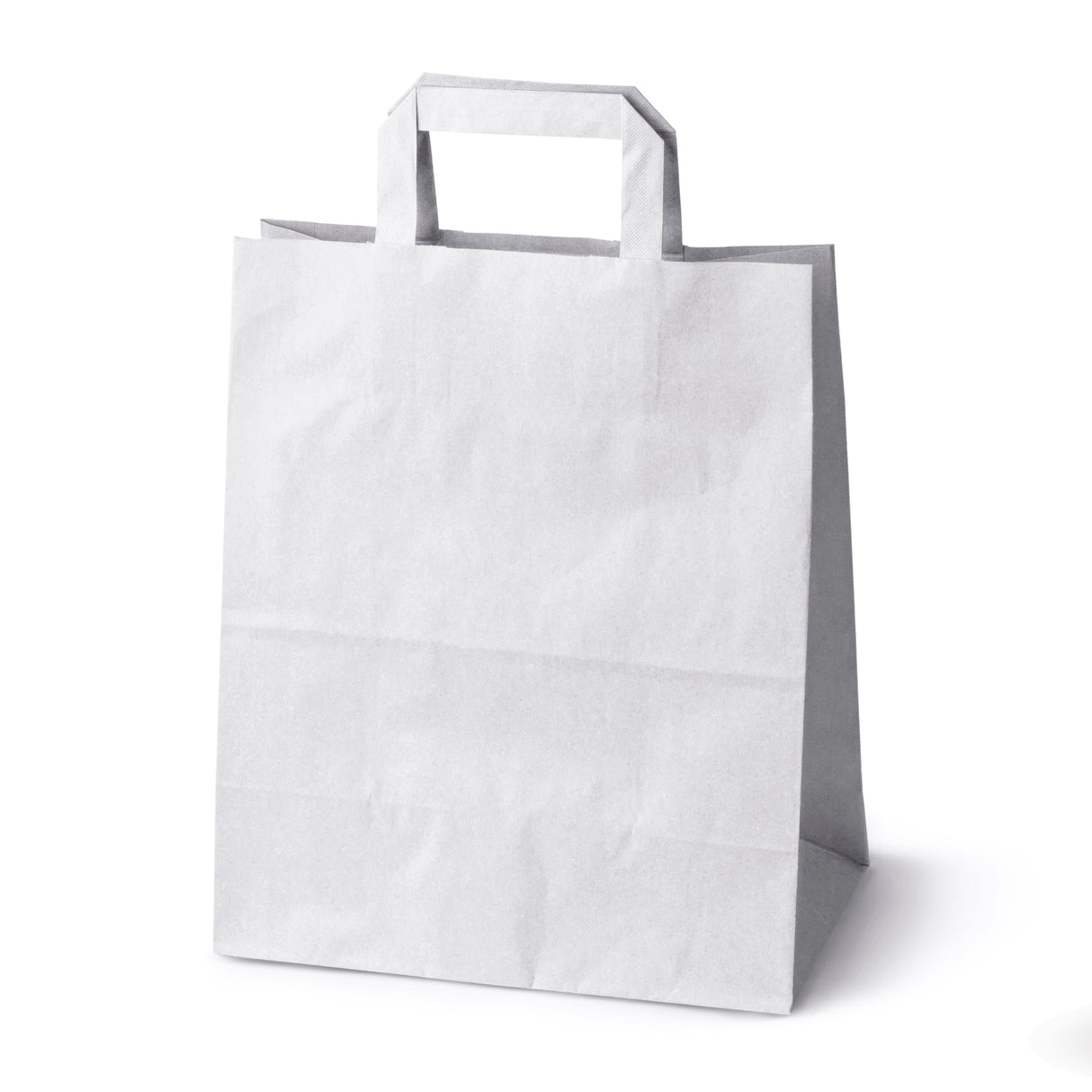 Torba papierowa z uchwytem płaskim 250x110x320mm Biała