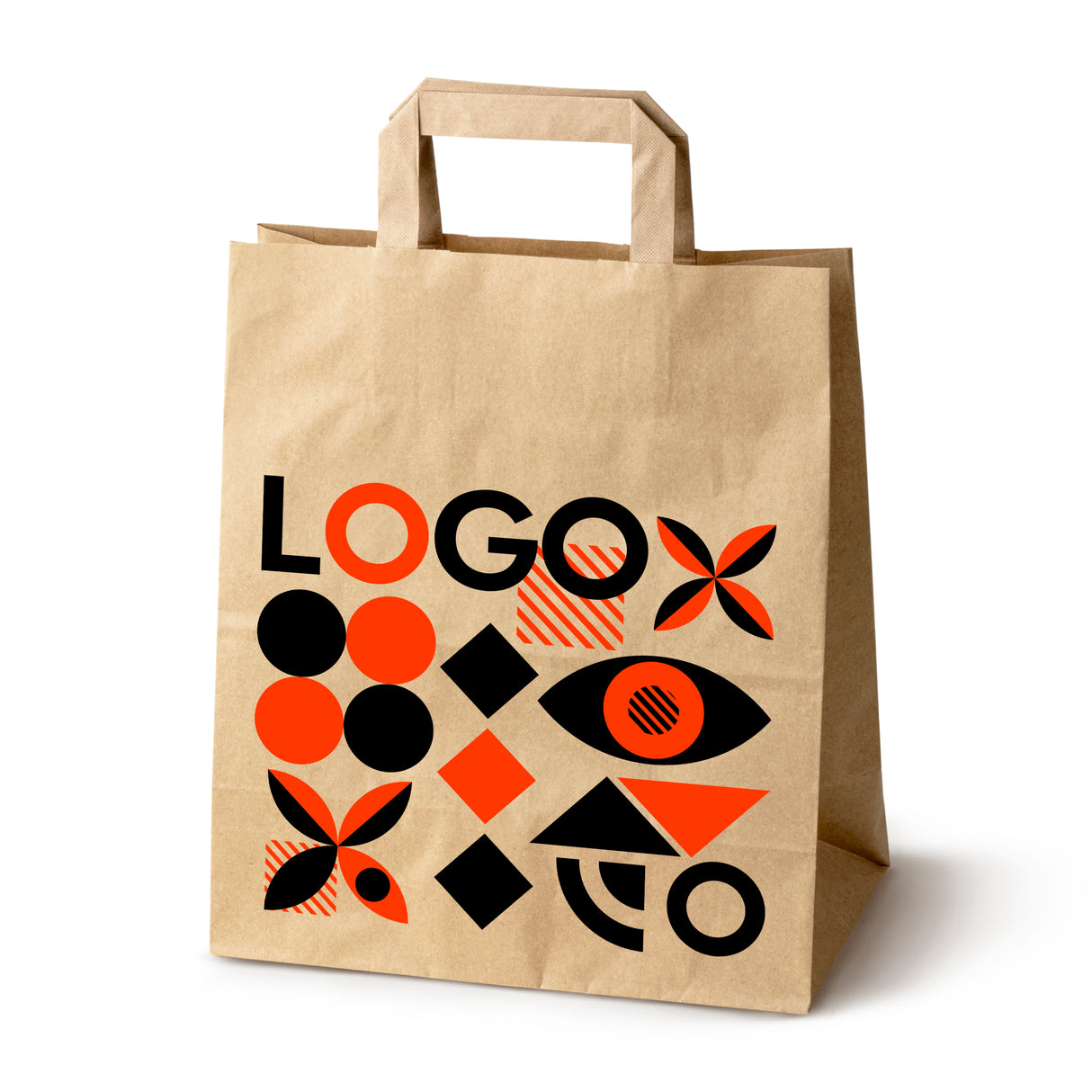 Torba papierowa 260x140x300mm z nadrukiem Brązowa od 50 szt.