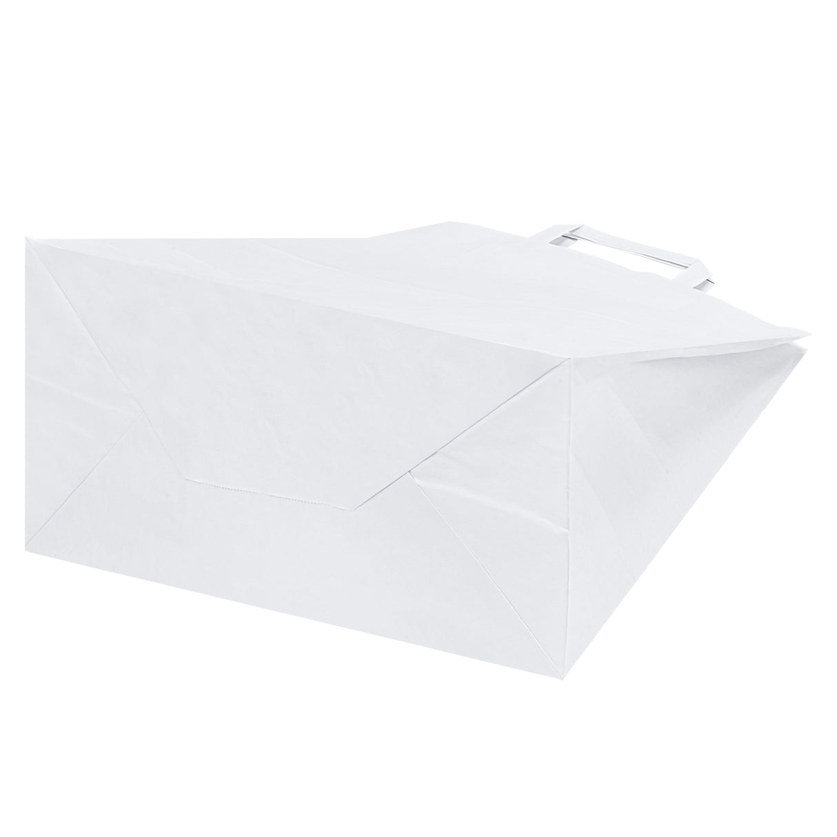 Torba papierowa z uchwytem płaskim 320x160x390mm Biała