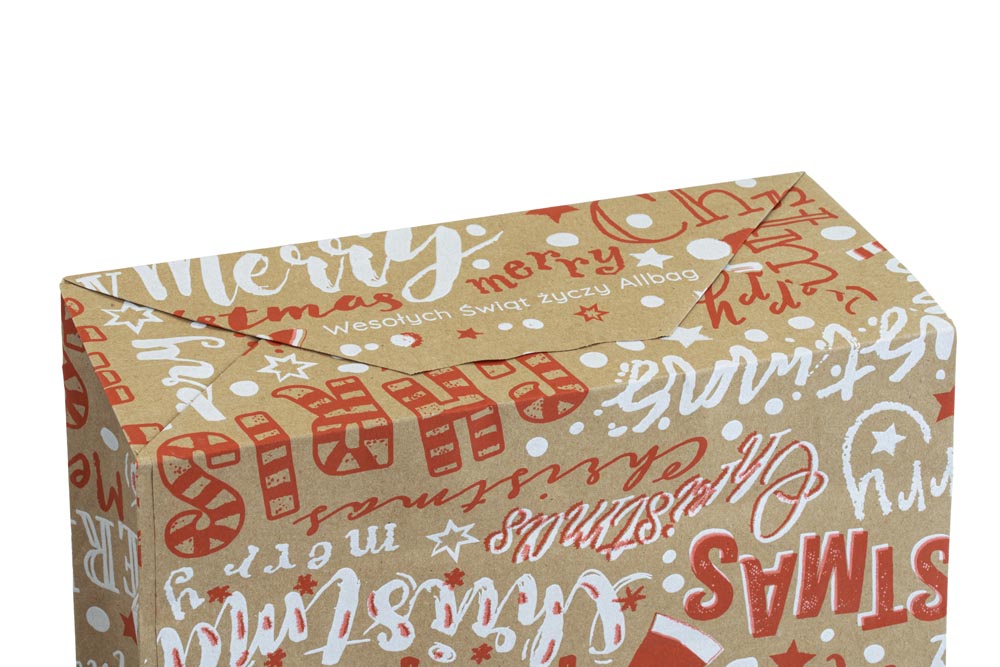 Torba papierowa świąteczna 240x100x320mm Merry Christmas 10szt.