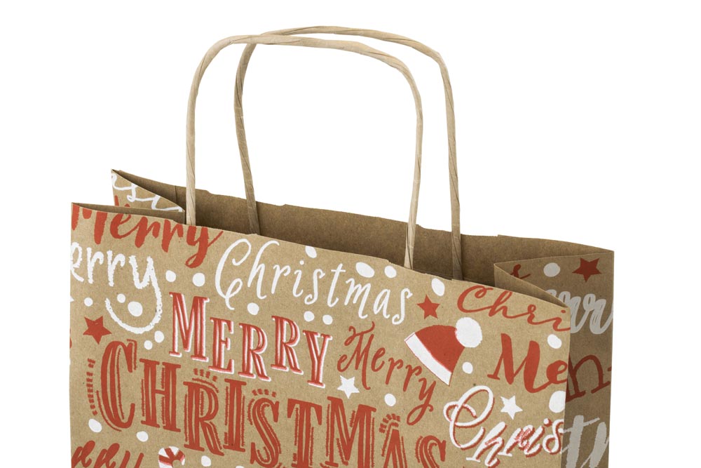 Torba papierowa świąteczna 240x100x320mm Merry Christmas 10szt.