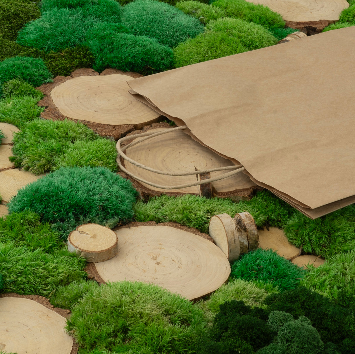 Torba papierowa z uchwytem skręcanym 320x120x410mm Brązowa