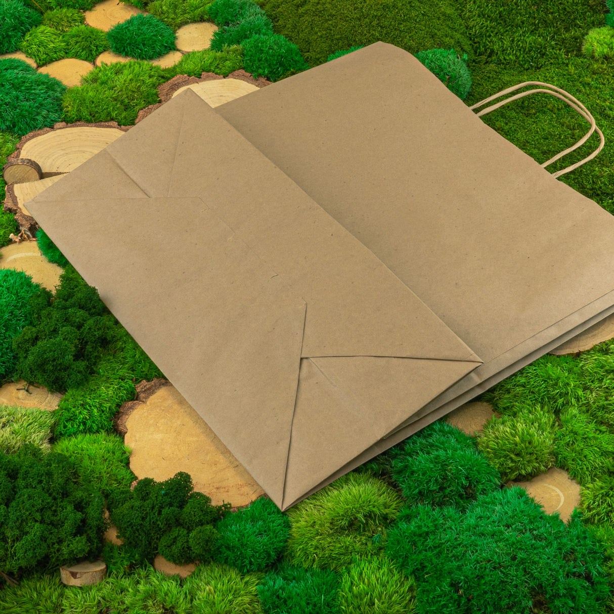 Torba papierowa z uchwytem skręcanym 400x180x390mm Brązowa