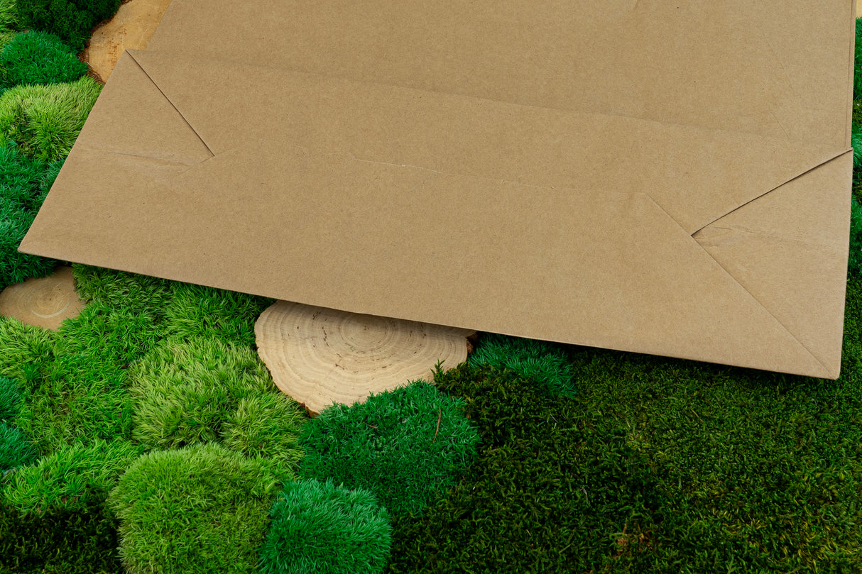 Torba papierowa z uchwytem skręcanym 500x180x390mm Brązowa