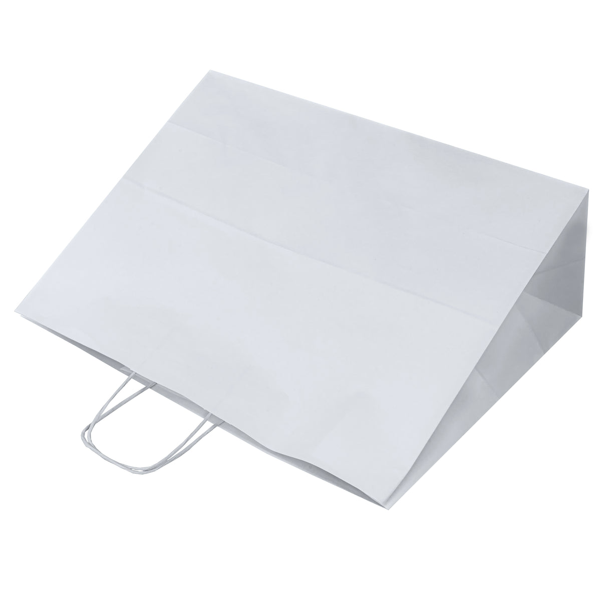 Torba papierowa z uchwytem skręcanym 500x180x390mm Biała