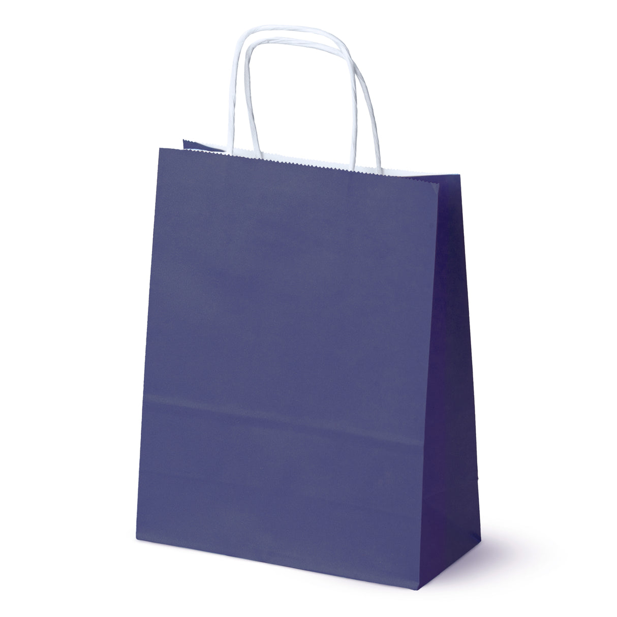 Torba Papierowa z Uchwytem Skręcanym 180x80x225mm Granatowa Biały