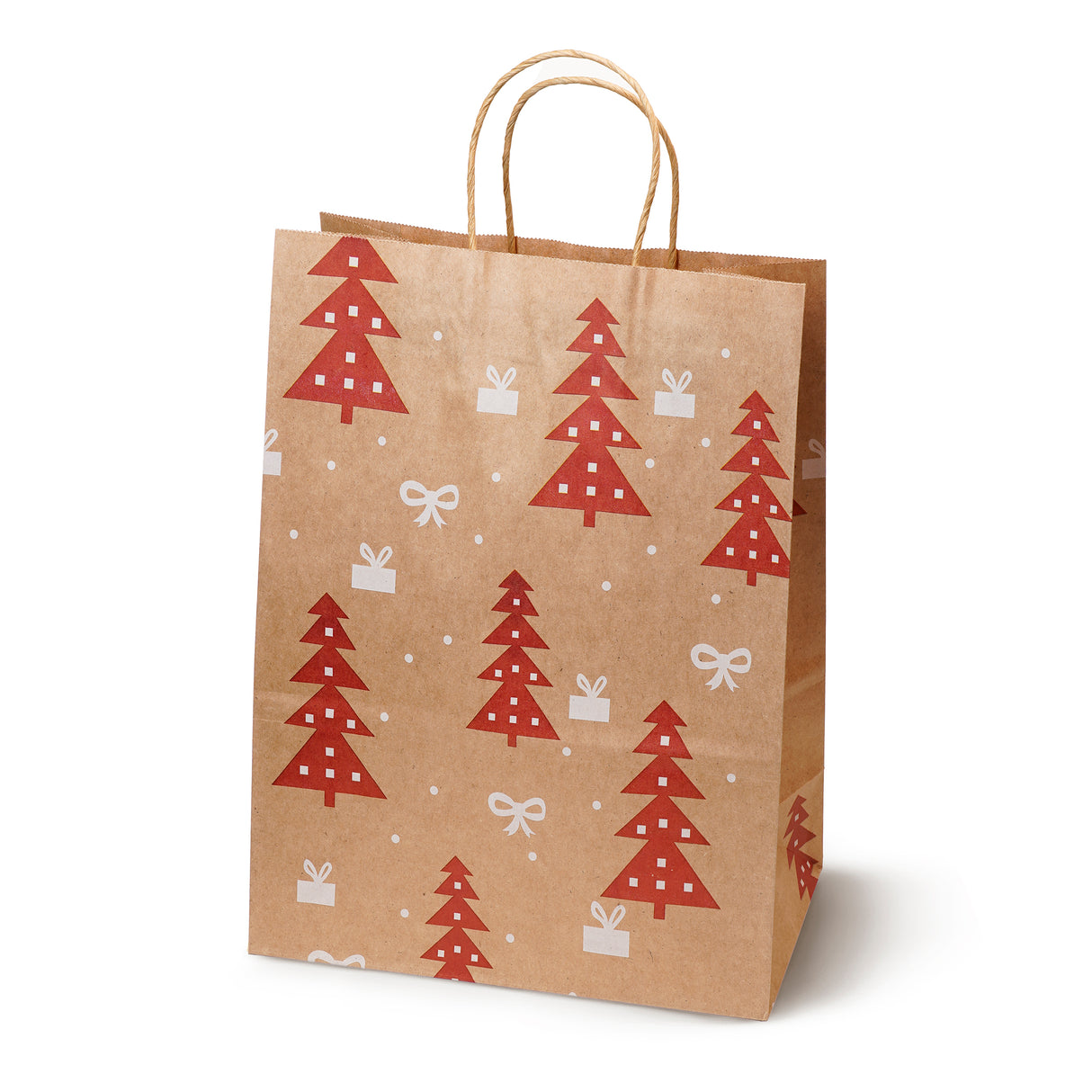 Torba papierowa świąteczna 260x120x330mm Śnieżynka Choinka Renifer 5szt.