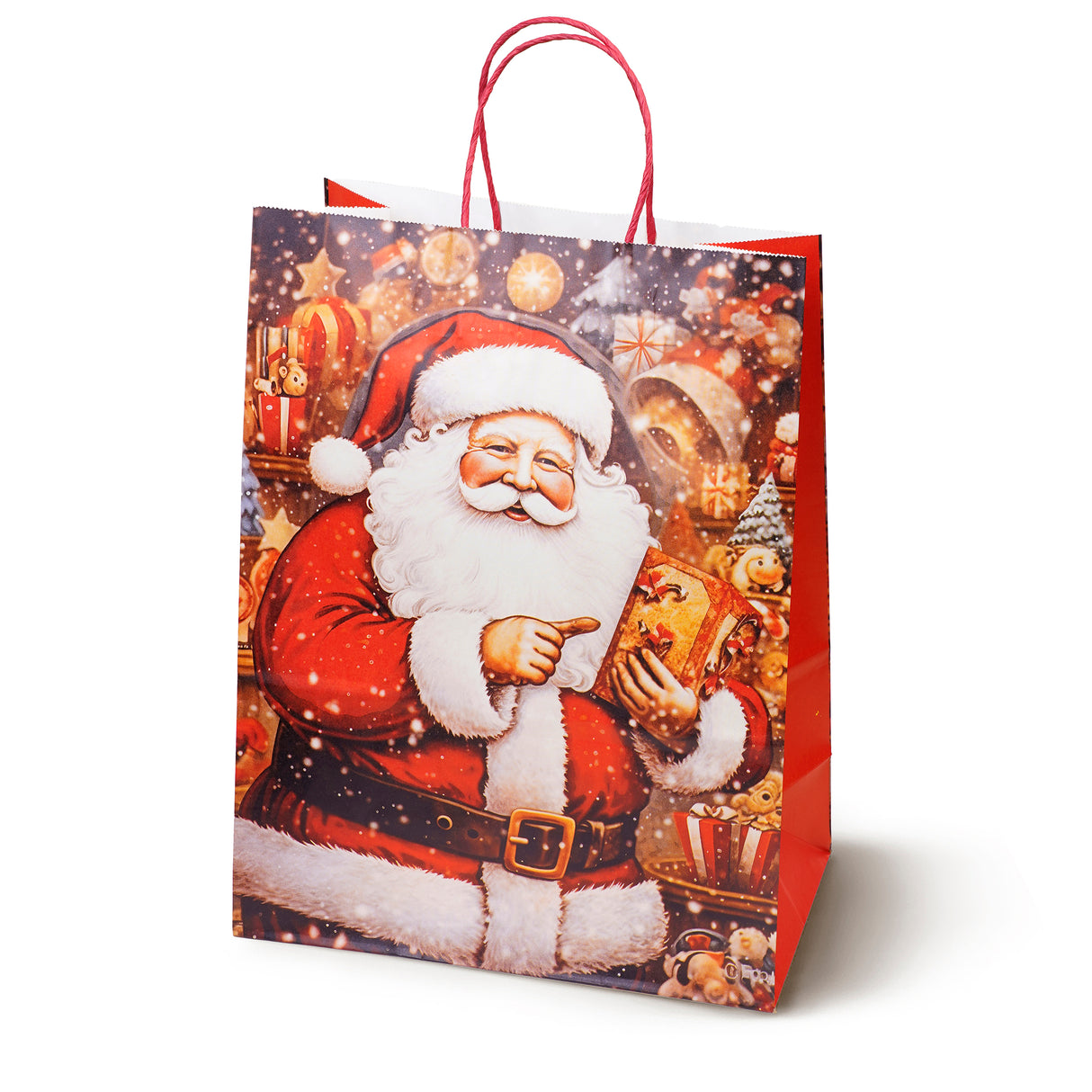 Torba papierowa świąteczna 150x80x210mm Mikołaj 4szt.