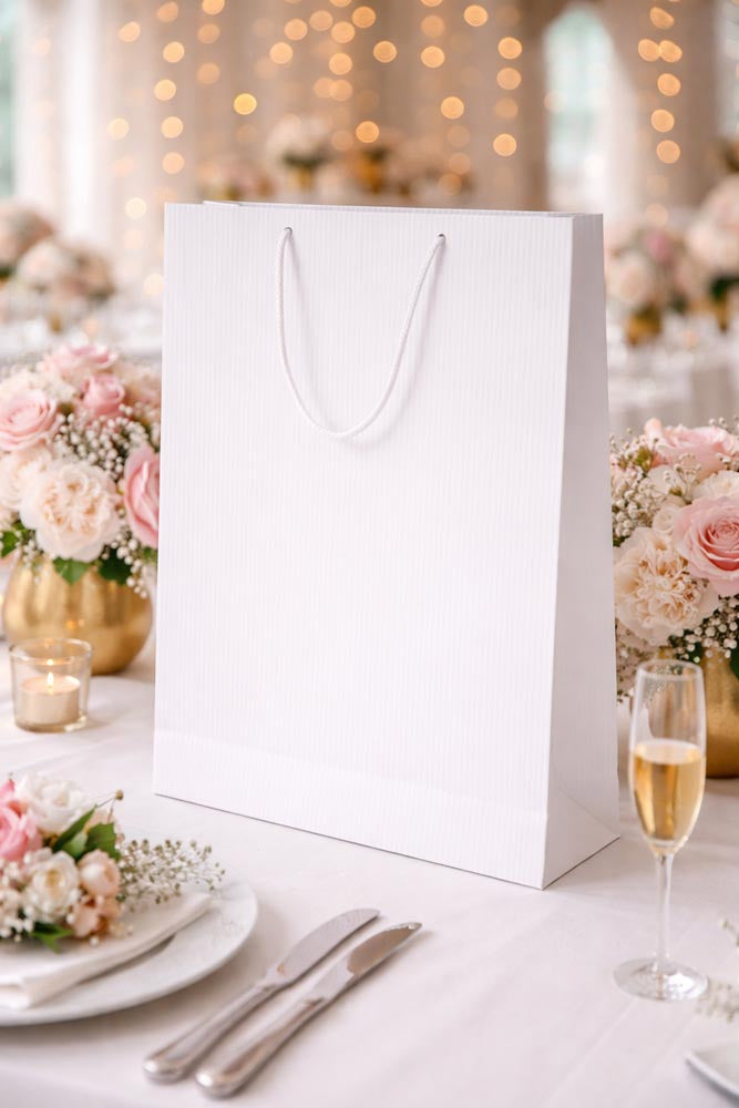 Torba Papierowa ECO Prestige 300x100x400mm Biała