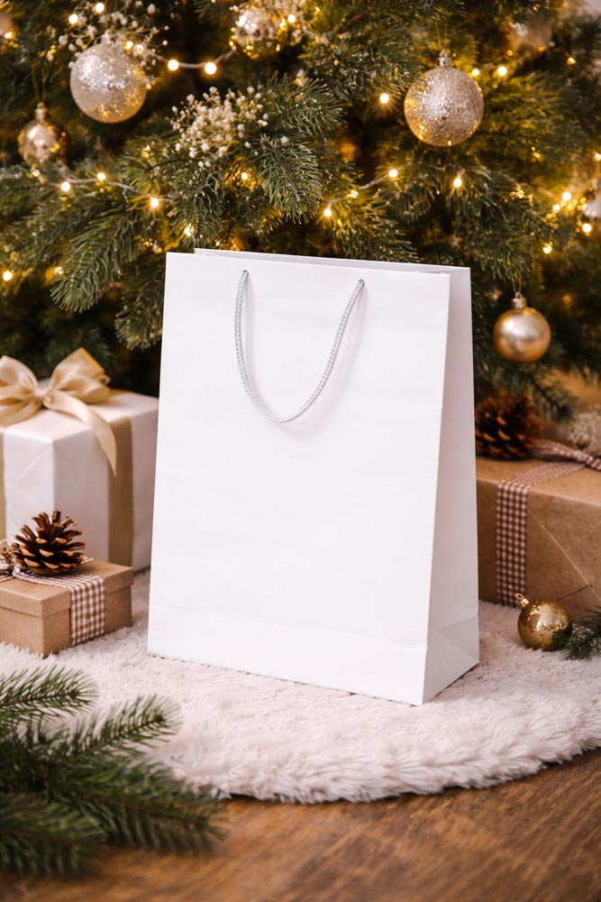 Torba Papierowa ECO Prestige 300x100x400mm Biała