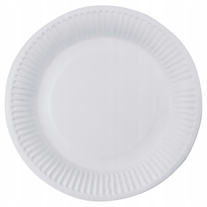 Talerzyki papierowe BIAŁE 18 cm 100 szt.